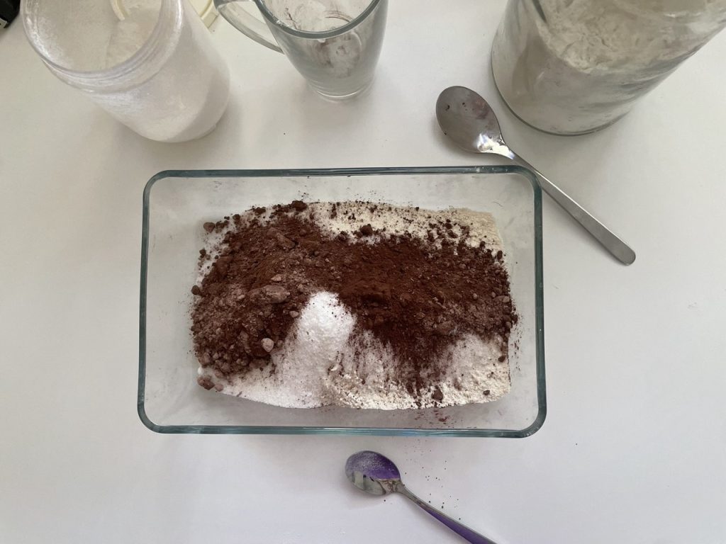 easy vegan chocolate brownie recipe dry ingredients
