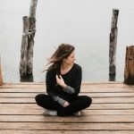 person enjoying a quiet wellness routine without technology